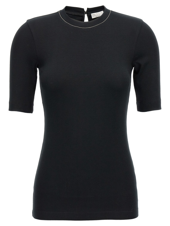 Футболка BRUNELLO CUCINELLI Monile ribbed T-shirt (MPTC8BJ310C101) #1