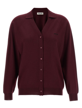 Logo intarsia cardigan