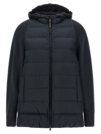 'Shiny Zipper Pull' down jacket