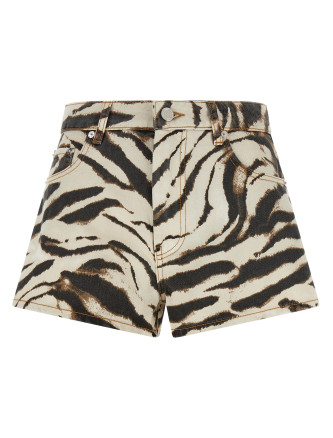'Zebra Denim' shorts