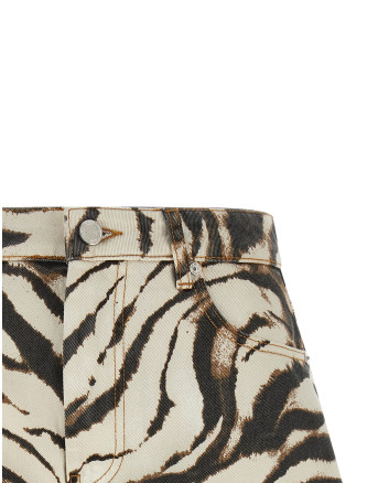 Бермуды, шорты GANNI 'Zebra Denim' (A1110096135) #
