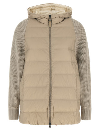'Shiny Zipper Pull' down jacket