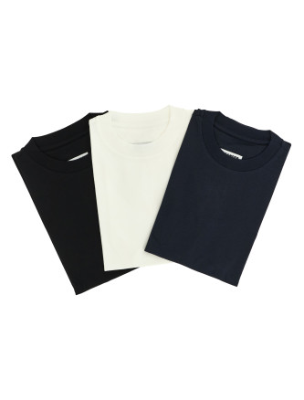 3-pack Logo embroidery T-shirt