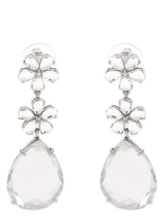 'Crystal Flower Tiered' earrings