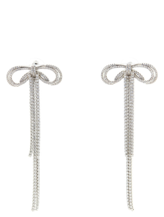 Серьги SELF PORTRAIT 'Double Crystal Bow' (PF26606ESLSILVER) #1