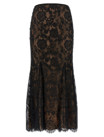 'Black Lace Midi' skirt