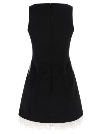 Мини SELF PORTRAIT 'Black Crêpe Bow Lace Mini' (PF26004SBBLACK) #