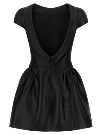 Мини SELF PORTRAIT 'Black Taffetà Collared Mini' (PF26097SBBLACK) #