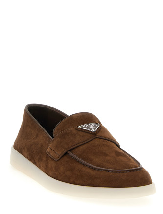 Мокасины PRADA Logo suede loafers (2DG124FG001103F0324) #