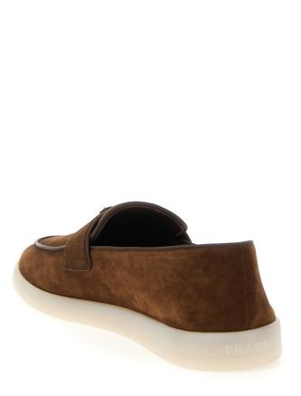 Мокасины PRADA Logo suede loafers (2DG124FG001103F0324) #