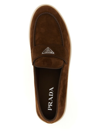 Мокасины PRADA Logo suede loafers (2DG124FG001103F0324) #