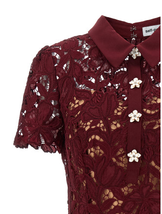 Мини SELF PORTRAIT 'Burgundy Lace Mini' (PF26111SABUBURGUNDY) #