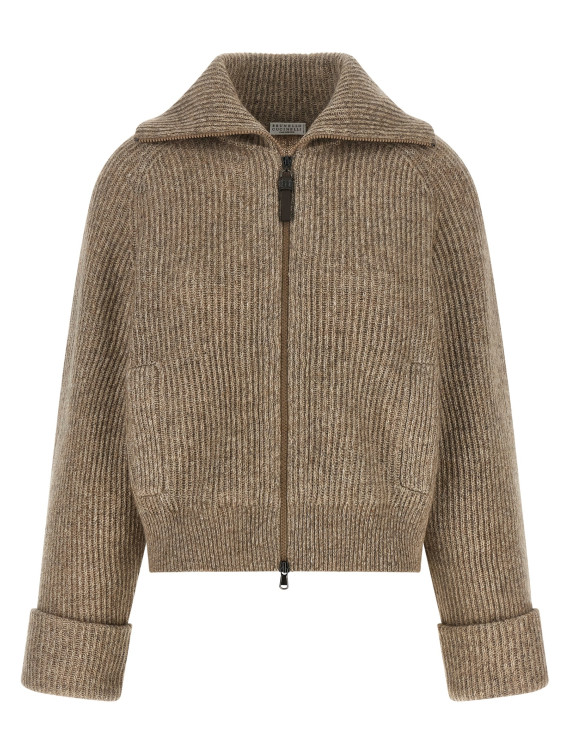 Свитер, кардиган BRUNELLO CUCINELLI 'Shiny Zipper Pull' (MTX755606PC9928) #1