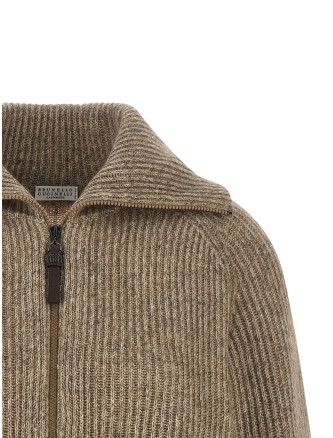 Свитер, кардиган BRUNELLO CUCINELLI 'Shiny Zipper Pull' (MTX755606PC9928) #