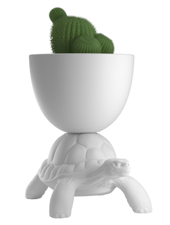 Ваза QEEBOO 'Turtle Carry Planter and Champagne Cooler' (36004WH) #1