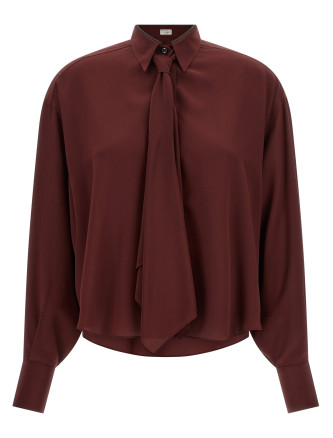 Рубашка, блузка BRUNELLO CUCINELLI 'Shiny Collar'