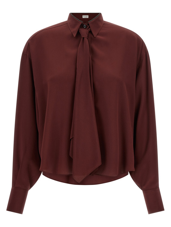 Рубашка, блузка BRUNELLO CUCINELLI 'Shiny Collar' (MP993M3A26C9813) #1