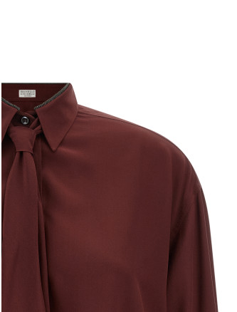 Рубашка, блузка BRUNELLO CUCINELLI 'Shiny Collar' (MP993M3A26C9813) #