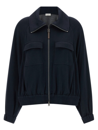 Толстовка BRUNELLO CUCINELLI 'Shiny Zipper Pull'