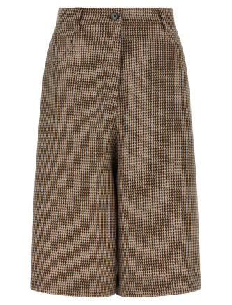 Бермуды, шорты BRUNELLO CUCINELLI Prince of Wales lamé bermuda shorts