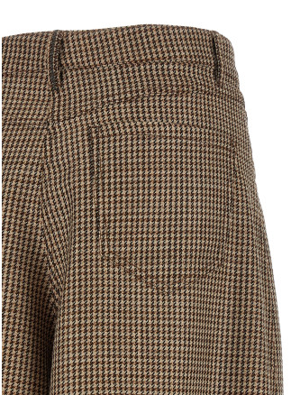 Бермуды, шорты BRUNELLO CUCINELLI Prince of Wales lamé bermuda shorts (MP546P9322C001) #
