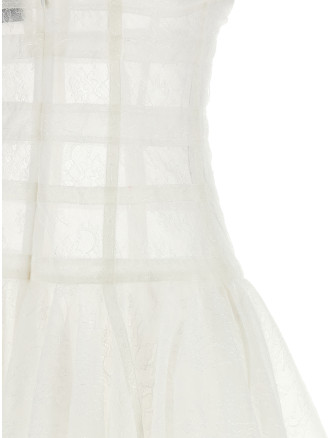 Мини GIOVANNI BEDIN Chantilly lace dress (GBSS26514BIANCO) #