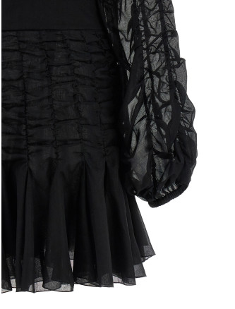 Мини GIOVANNI BEDIN Cotton dress (GBSS26504NERO) #
