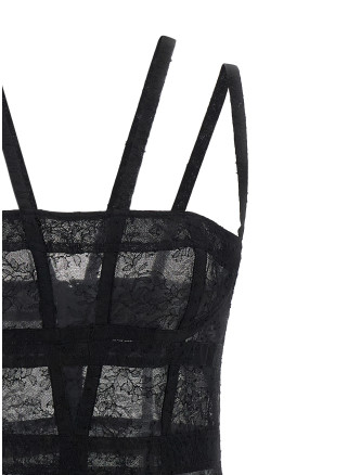 Мини GIOVANNI BEDIN Chantilly lace dress (GBSS26514NERO) #
