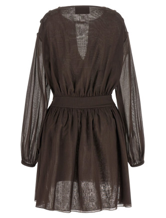 Мини GIOVANNI BEDIN Cotton muslin dress (GBSS26507CMARRONE) #