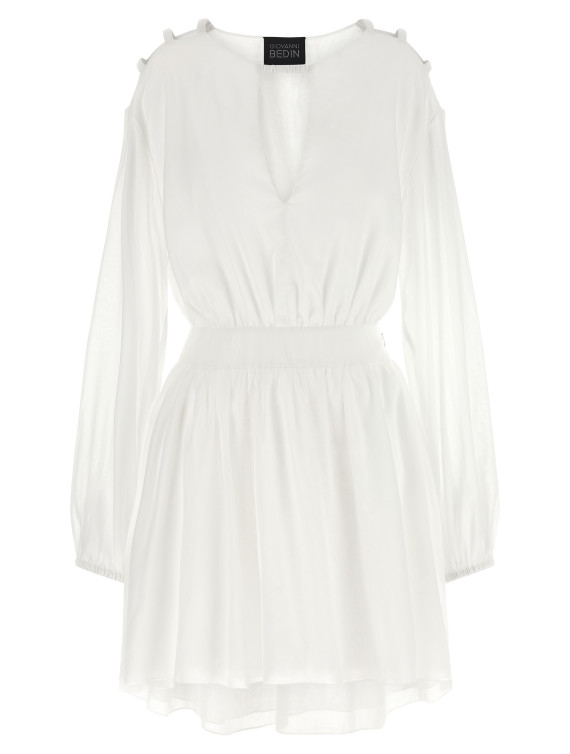 Мини GIOVANNI BEDIN Cotton muslin dress (GBSS26507CBIANCO) #1