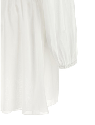 Мини GIOVANNI BEDIN Cotton muslin dress (GBSS26507CBIANCO) #