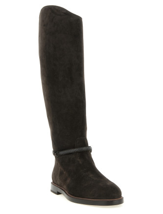 Высокие сапоги BRUNELLO CUCINELLI Suede boots (MZSFC3316PC9795) #