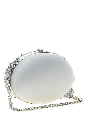 Клатч SELF PORTRAIT 'Crystal Chain' (PF26322AGRGREY) #