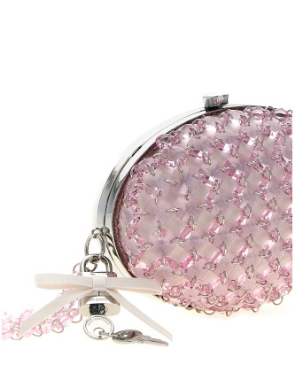 Клатч SELF PORTRAIT 'Crystal Chain' (PF26322APPINK) #