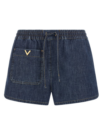 Бермуды, шорты VALENTINO GARAVANI Valentino Garavani Chambray Denim Shorts