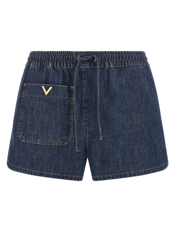 Бермуды, шорты VALENTINO GARAVANI Valentino Garavani Chambray Denim Shorts (B3DD22A9YA528) #1