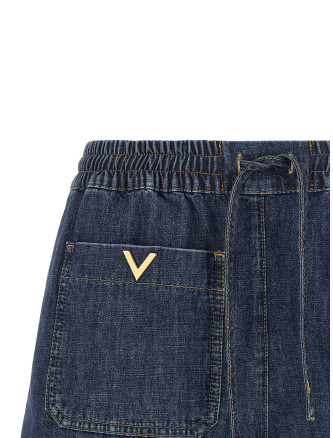 Бермуды, шорты VALENTINO GARAVANI Valentino Garavani Chambray Denim Shorts (B3DD22A9YA528) #