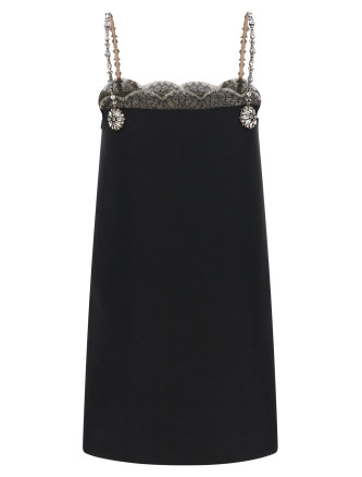Мини VALENTINO GARAVANI Valentino Garavani crystal embroidery dress (B3VAH891CFNUD) #