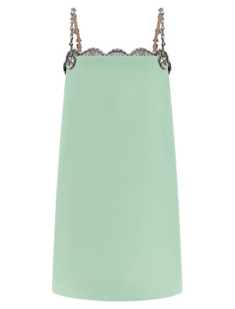 Мини VALENTINO GARAVANI Valentino Garavani crystal embroidery dress