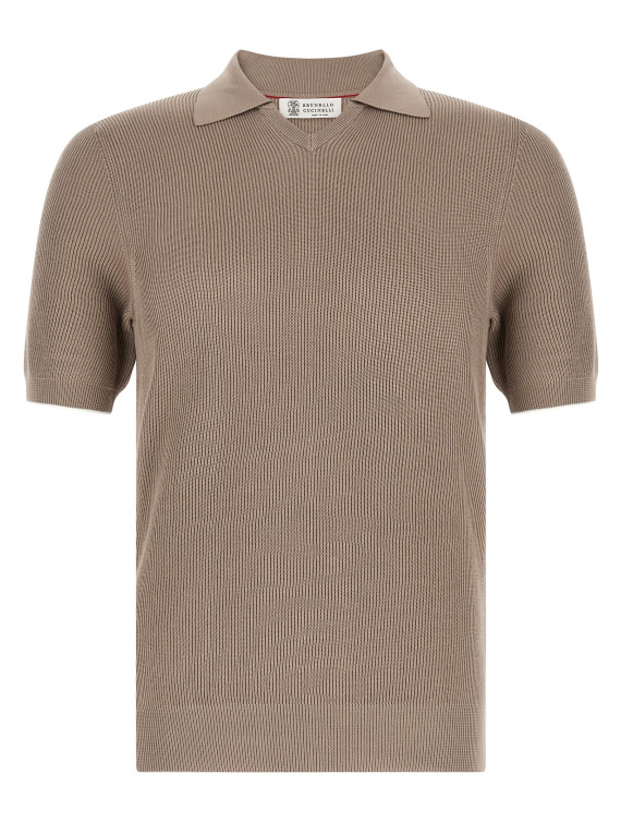 Поло BRUNELLO CUCINELLI Knitted polo shirt (M29400015CSJ77) #1