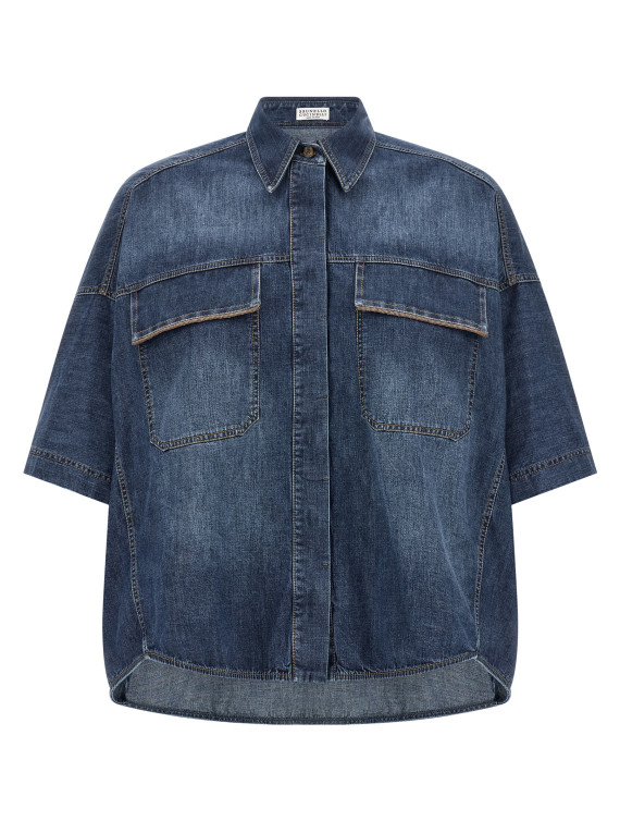 Рубашка, блузка BRUNELLO CUCINELLI Lightweight denim shirt (MH192RB506C9562) #1