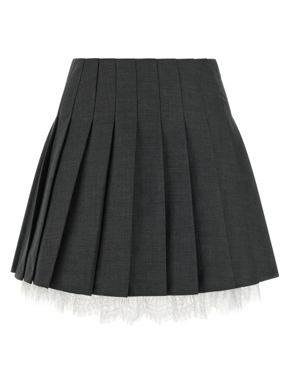 Макси SELF PORTRAIT Pleated skirt (PF26006SKGRGREY) #1