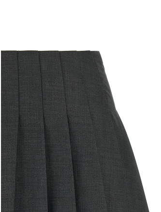 Макси SELF PORTRAIT Pleated skirt (PF26006SKGRGREY) #
