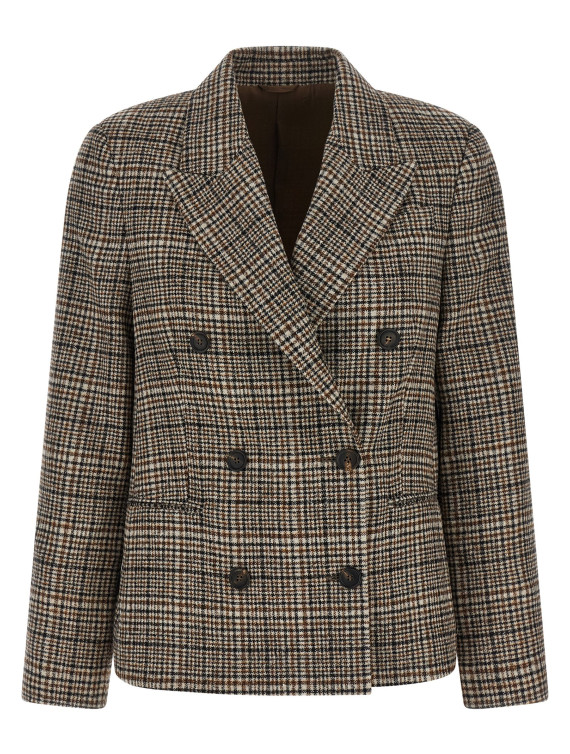 Пиджак, костюм BRUNELLO CUCINELLI Double-breasted blazer (MG5577359PC016) #1