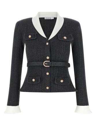 Свитер, кардиган SELF PORTRAIT Ribbed cardigan