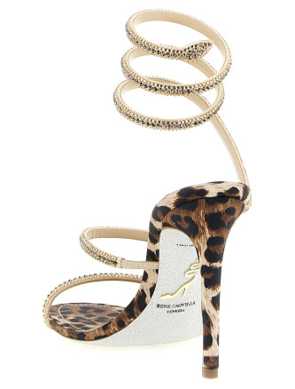 Босоножки на высоком каблуке RENÉ CAOVILLA 'Cleo Leopard' (C12899105R001Y450) #