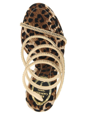 Босоножки на высоком каблуке RENÉ CAOVILLA 'Cleo Leopard' (C12899105R001Y450) #
