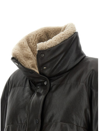 Кожаная куртка BRUNELLO CUCINELLI Padded leather jacket (MPCTN7552C4192) #