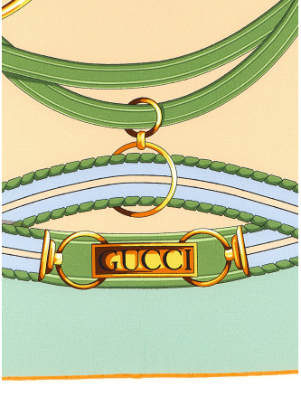 Шарф, платок GUCCI GG silk rack (7671303G0093976) #