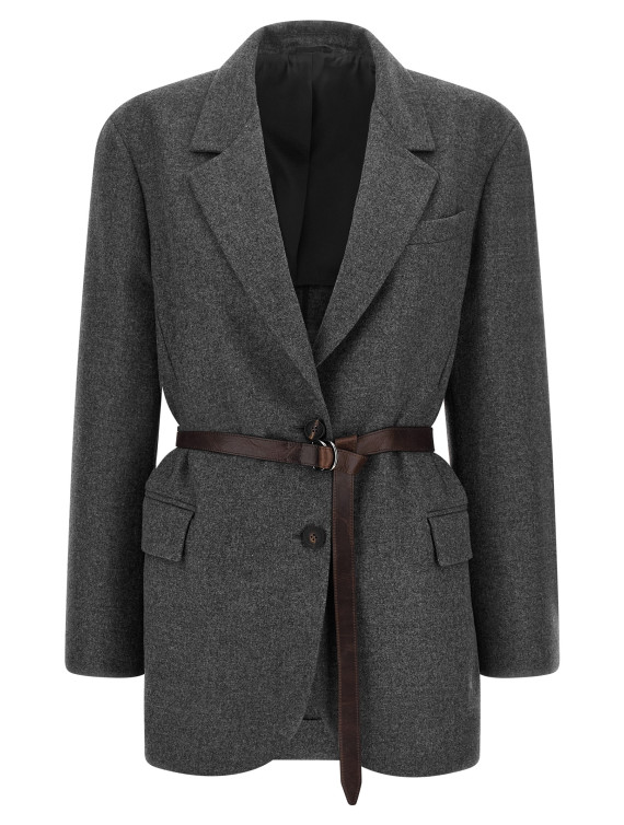 Пиджак, костюм BRUNELLO CUCINELLI Single-breasted blazer (MB1627645C032) #1